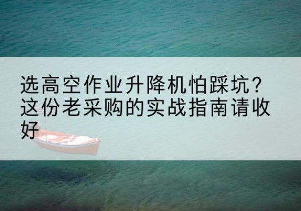 万宁高空作业升降机厂家推荐-选高空作业升降机怕踩坑？这份老采购的实战指南请收好